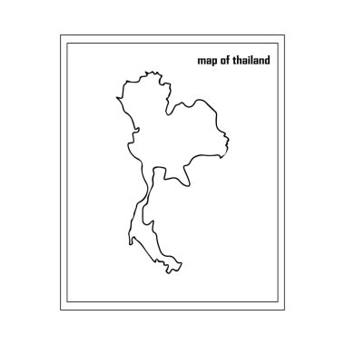 Tayland haritası simge vektörleri çizimi