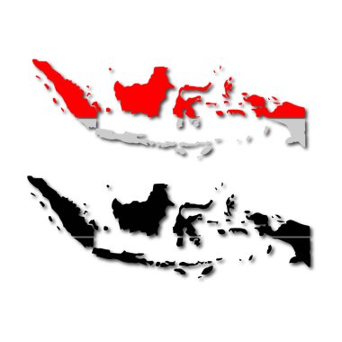 Endonezya haritası simge vektörleri illüstrasyon sembol tasarımı