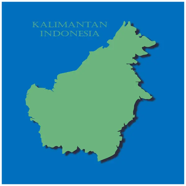 Kalimantan vektör illüstrasyon sembolü tasarımının haritası