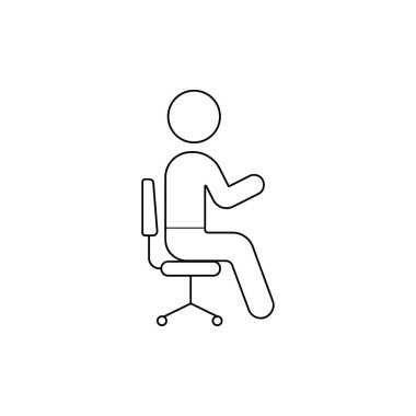 masa simgesi, vektör illüstrasyonu çalışanı