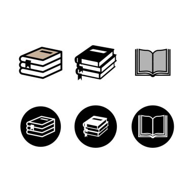 kitap simgesi, vektörler illüstrasyon, sembol tasarımı