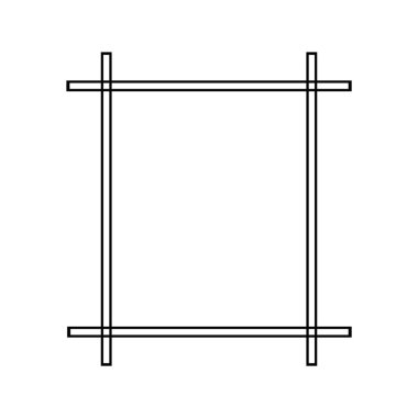 Klasik nüanslı çerçeve süsleme simgesi
