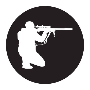 Keskin nişancı vektör çizimi sembolü tasarımı