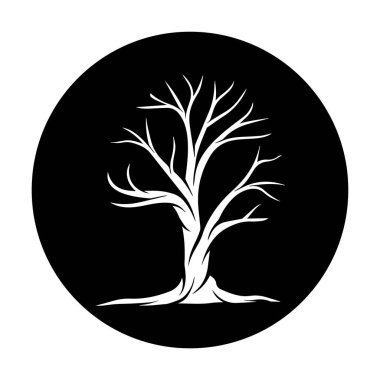 Basit ağaç dekoru siluet vektör görüntüsü