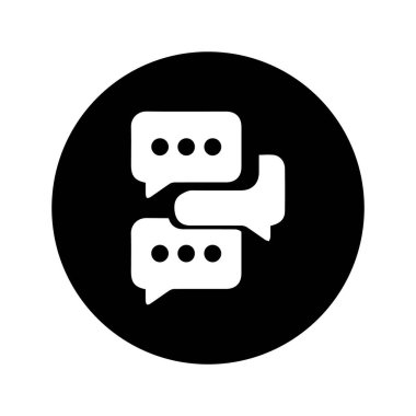 İleti simgesi vektörü ayarlandı. Sohbet illüstrasyon tabela koleksiyonu. Forum sembolü. İletişim logosu.