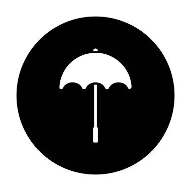 şemsiye simgesi basit tasarım vektörleri çizimi