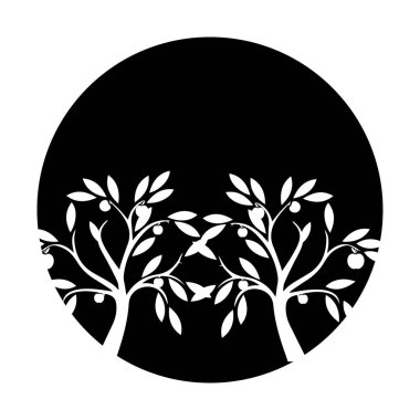 elma ağacı simge vektörleri illüstrasyonu