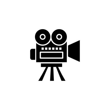 Kamera simgesi. Video kamera sembolü. film işareti vektör illüstrasyonu eps10