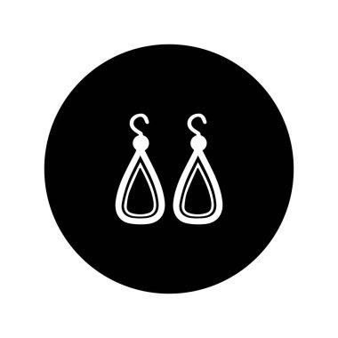 Basit bir simge benzersiz küpe vektörleri çizimi