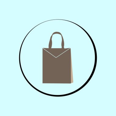 Alışveriş çantasının basit simgesi