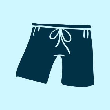 Basit simge kısa pantolonu