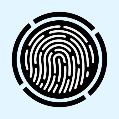 Basit parmak izi simgesi tasarımı