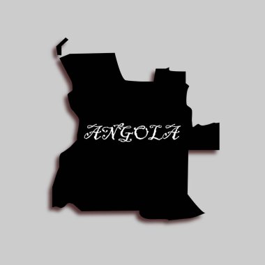 Angola ülke haritası vektörleri çizimi