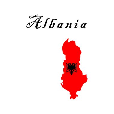 ülke haritası albania simge vektörleri
