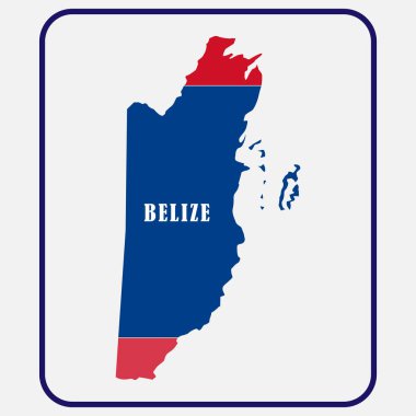 Ülke haritası simge vektörlerini Belize et