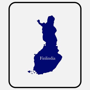 Finlandiya ülke haritası ikon vektörleri