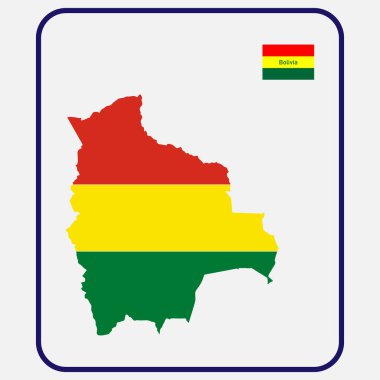 Bolivya ülke haritası simge vektörleri