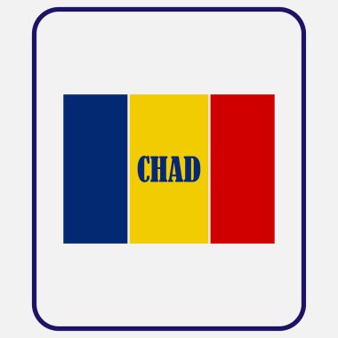 Çad ülke bayrak vektörleri