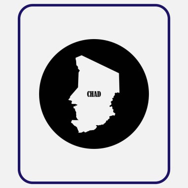 Chad ülke haritası simge vektörleri