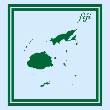 Fiji ülke haritası simge vektörleri