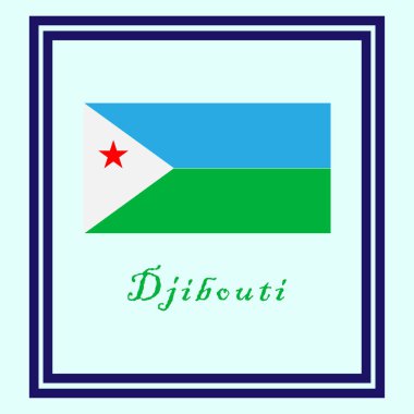 Cibuti Bayrağı Yuvarlak Dikdörtgen Simgesi