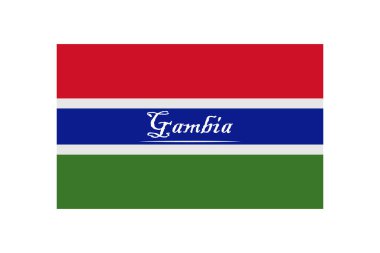 Gambia ülke bayrak vektör illüstrasyonu