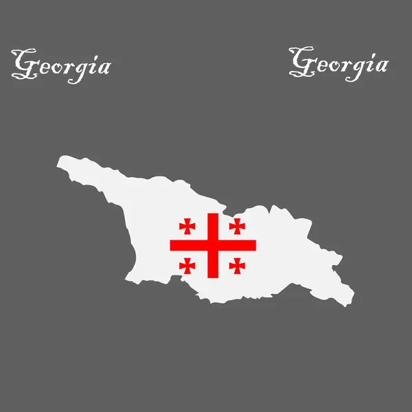 georgia country map simple design