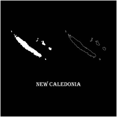 Yeni Kaledonya 'nın basit haritası
