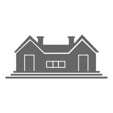 Klasik ev simgesi gri rengi