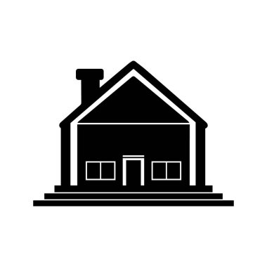 Siyah renkli basit ev simgesi tasarımı