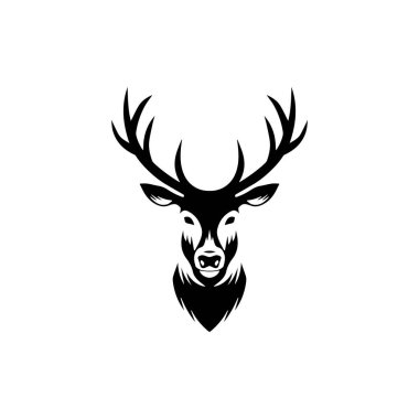 Basit geyik boynuzu logosu Basit tasarım