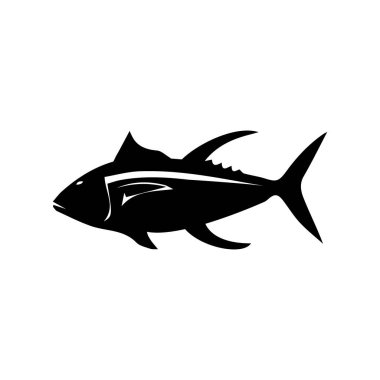 siyah ton balığı vektör simgesi