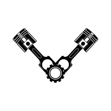 piston motor simgesi vektörleri çizimi