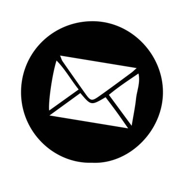 zarf simgesi vektörleri siyah arkaplan