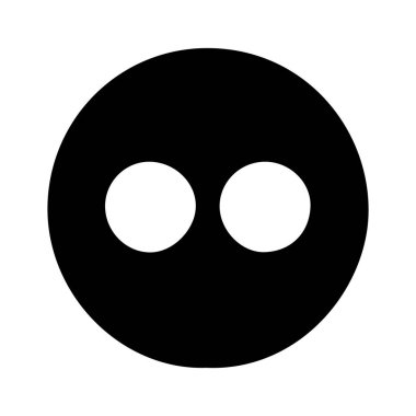 Siyah arkaplanda beyaz çift nokta simgesi