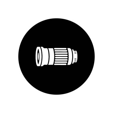 kamera lensi simgesi veya tek renkli (siyah ve beyaz) tasarım biçimi