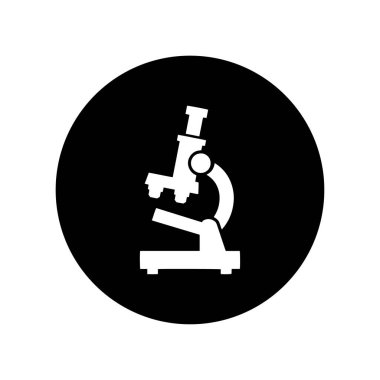 Bu resim siyah çember üzerinde beyaz mikroskop resimleme simgesini gösterir.