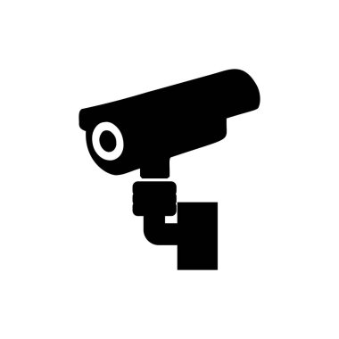 Güvenlik kamerası izleme sistemi vektörü grafiği