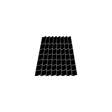 Beyaz arkaplanda siyah kiremit simgesi