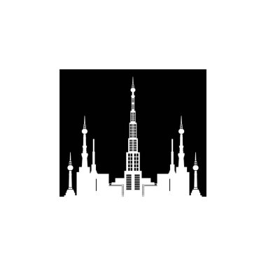 Şehrin ortasındaki bina simgesi