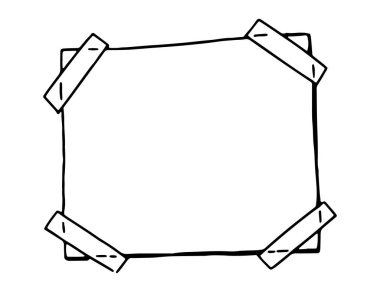 Not sayfası, karalama tarzında boş şablon. Planlama için klip sanatı, günlük, çıkartma. El çizimi vektör elemanı. Siyah çizgi beyaz üzerine izole edilmiş..