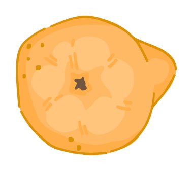 Clipart of pear fruit. Doodle of autumn garden harvest. Cartoon vector illustration isolated on white background..