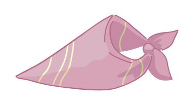 Bir parça mendil. Bahar aksesuarının klip sanatı. Çizgi film vektör illüstrasyonu beyaz arkaplanda izole edildi.