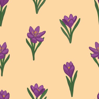 Bahar zamanı çiçekler kusursuz desen. Timsah süsü. Çizgi film vektör tasarımı.