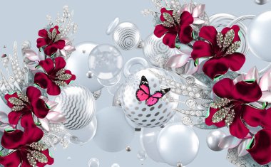 3D High Decoration Background Wallpaper clipart