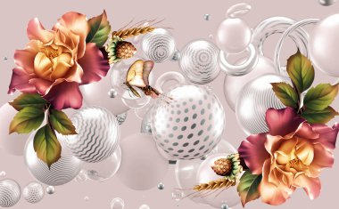 3d Yüksek Dekorasyon Arka Plan Duvar Kağıdı