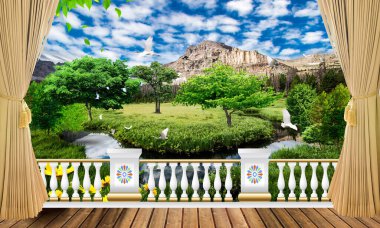 3d Yüksek Dekorasyon Arka Plan Duvar Kağıdı