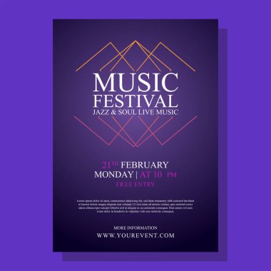 Parti konseptli müzik festivali posteri