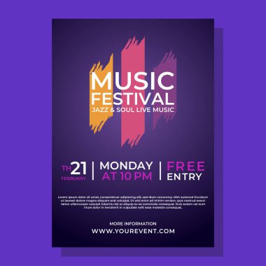 Parti konseptli müzik festivali posteri