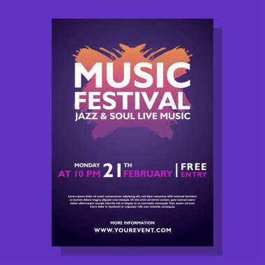 Parti konseptli müzik festivali posteri